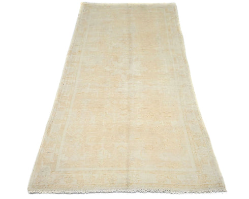 6 Ft Vintage Persian Style Hand Knotted Distressed Low Pile Wool Runner Rug